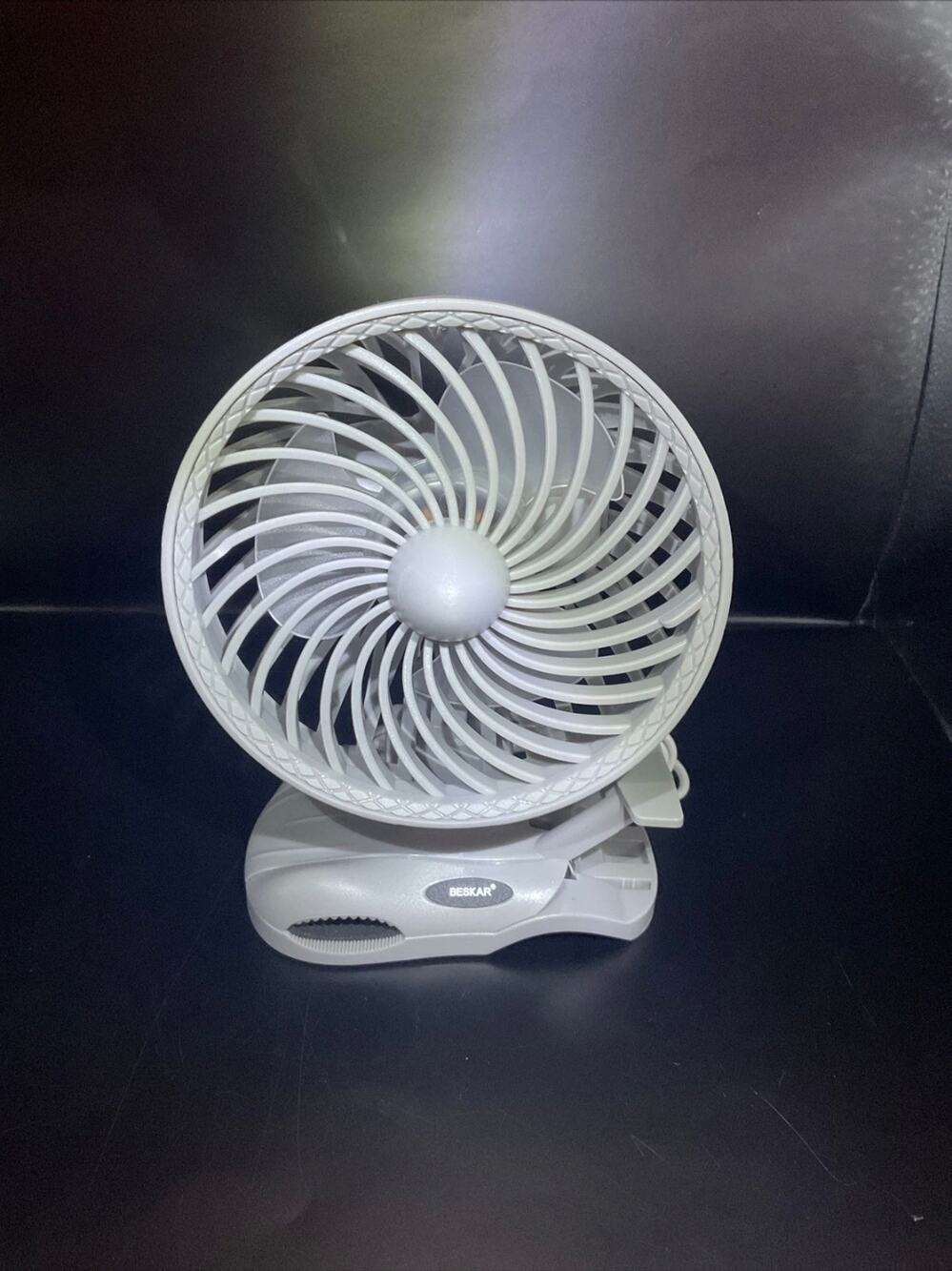 Copied - Beskar Sky Blue 6 in Clip On Small Fan 3 Speed USB Charge Desk Fan s31